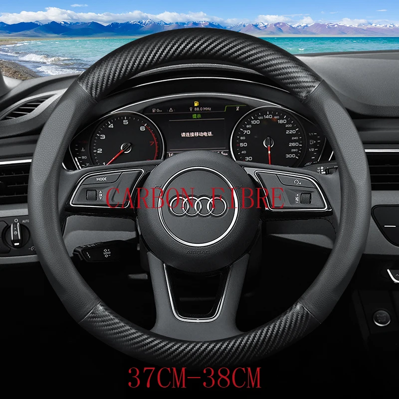 Universal carbon fibre Anti-Slip Car Steering Wheel Cover 15 Inches 37-38cm for Audi A4L A6L A3 A5 A7 Q3 Q5L TT S3 Accessories
Universal carbon fibre Anti-Slip Car Steering Wheel Cover 15 Inches 37-38cm for Audi A4L A6L A3 A5 A7 Q3 Q5L TT S3 Accessories
