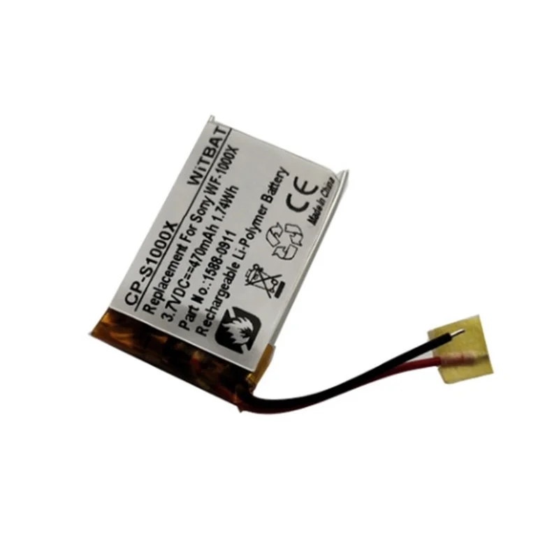 Battery for Sony WF-1000X Charger Box Li-Polymer Rechargeable Accumulator Replacement 3.7V 470mAh With 2 Lines Track Code
Battery for Sony WF-1000X Charger Box Li-Polymer Rechargeable Accumulator Replacement 3.7V 470mAh With 2 Lines Track Code