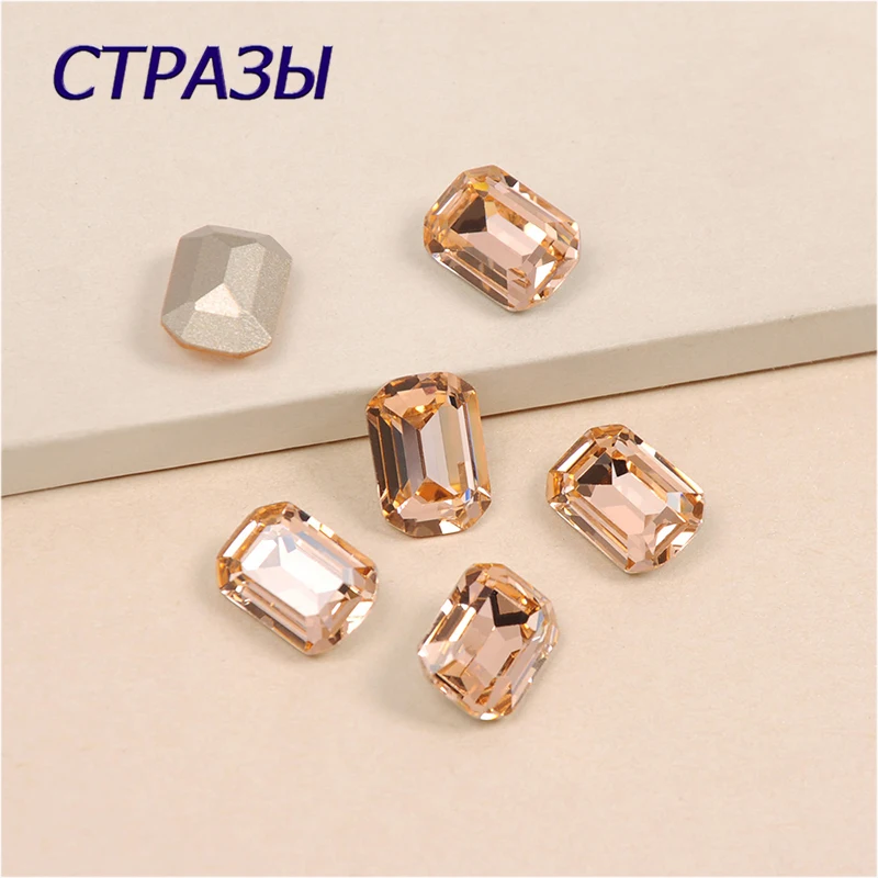 Light Peach Octangle sew on strass glass stone crystal Gems sewing rhinestone gold Silver claw Strass for Dress making
Light Peach Octangle sew on strass glass stone crystal Gems sewing rhinestone gold Silver claw Strass for Dress making