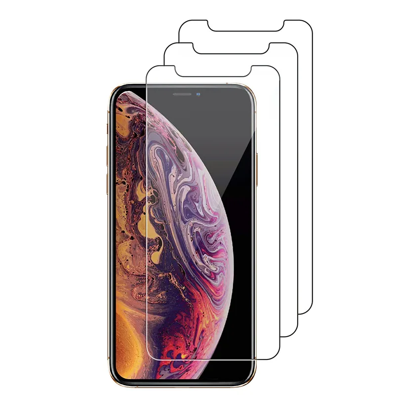 3 шт полное покрытие закаленное стекло пленка для IPhone 11 Pro XS Max XR X 6s 8 7 6 Plus