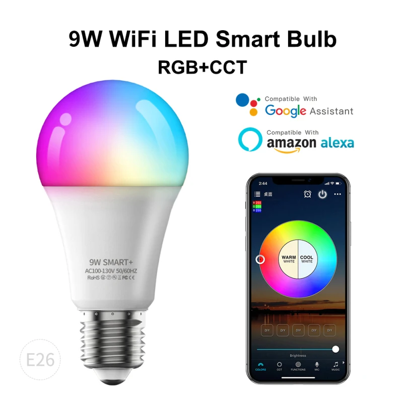 Умсветодиодный светодиодсветильник лампа с таймером с регулируемой яркостью Alexa RGB, 9 Вт, 2,4 GWiFi, Bluetooth, пульт дистанционного управления, 5 кана...
Умсветодиодный светодиодсветильник лампа с таймером с регулируемой яркостью Alexa RGB, 9 Вт, 2,4 GWiFi, Bluetooth, пульт дистанционного управления, 5 кана...