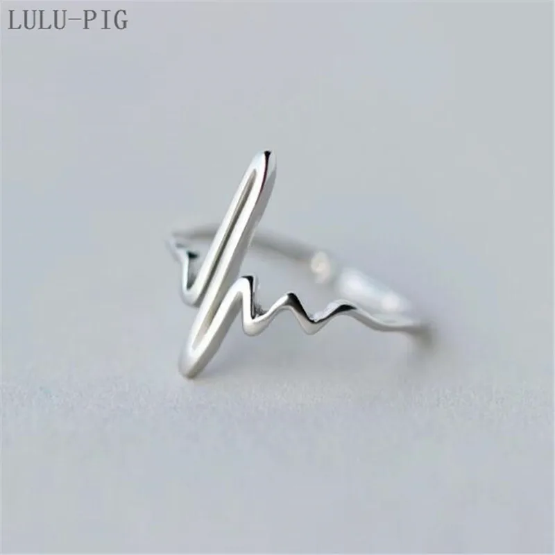 LULU-PIG Electrocardio Gram Ring Female Simple Creative Wave Heartbeat Ring Lightning Opening Ring KJZ-0399
LULU-PIG Electrocardio Gram Ring Female Simple Creative Wave Heartbeat Ring Lightning Opening Ring KJZ-0399