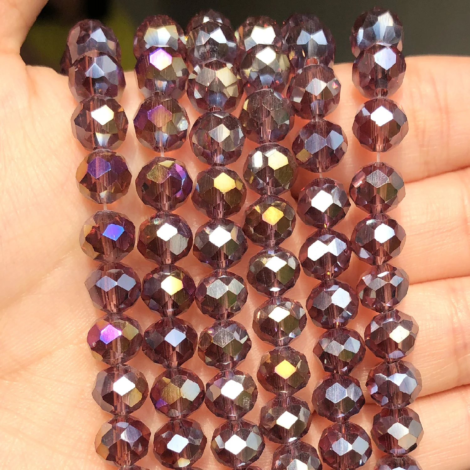 AB Purple Color Faceted Crystal Rondelle Glass Beads for DIY Needlework Jewelry Making Bracelet Necklace Accessories 15'' Perles
AB Purple Color Faceted Crystal Rondelle Glass Beads for DIY Needlework Jewelry Making Bracelet Necklace Accessories 15'' Perles