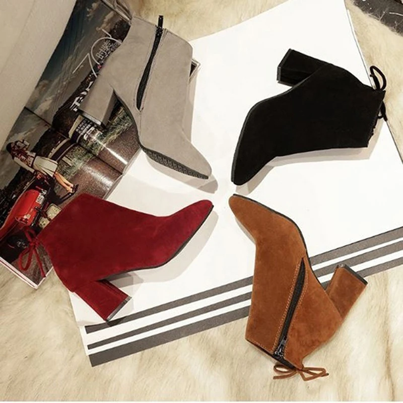 Plus Size 43 Hot Sale Women Mid Calf Boots Brown Gray Pointed Toe Zippers Autumn Spring Women Fashion Boots Casual Lace-up Boots
Plus Size 43 Hot Sale Women Mid Calf Boots Brown Gray Pointed Toe Zippers Autumn Spring Women Fashion Boots Casual Lace-up Boots