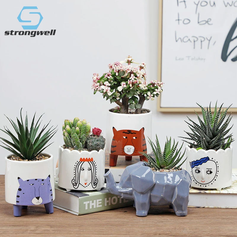 Strongwell Nordic Print Pattern Individuality Ceramic Flower Pot Garden Pot Decoration Miniature Model Home Decoration Accessory
Strongwell Nordic Print Pattern Individuality Ceramic Flower Pot Garden Pot Decoration Miniature Model Home Decoration Accessory