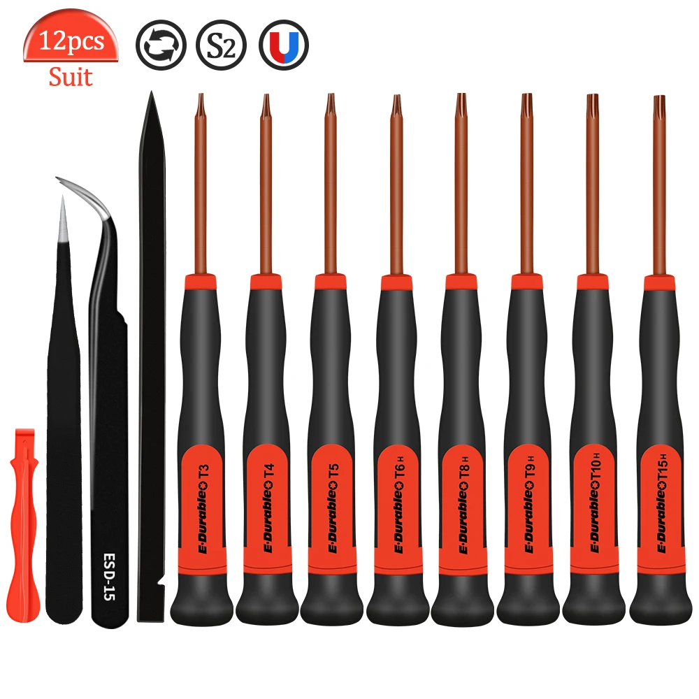 Magnetic Screwdriver Precision Repair Kit 12pcs Screwdriver Set Multifunction Hand Tools for Xbox PS4 Macbook Computer
Magnetic Screwdriver Precision Repair Kit 12pcs Screwdriver Set Multifunction Hand Tools for Xbox PS4 Macbook Computer