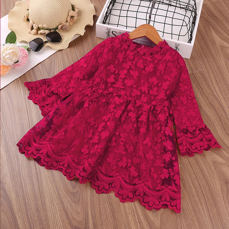 Flofallzique 2020 Round Neck Flared Sleeve Floral Pattern Lace Decoration Girls Dress For Spring Autumn Wedding Party
Flofallzique 2020 Round Neck Flared Sleeve Floral Pattern Lace Decoration Girls Dress For Spring Autumn Wedding Party