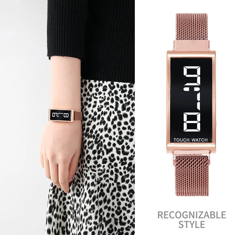 2021 Women Watches Bracelet Watch Ladies Fashion Rose Gold Popular Trend Mesh Milanese Wristband LED Digital Electronic Clock
2021 Women Watches Bracelet Watch Ladies Fashion Rose Gold Popular Trend Mesh Milanese Wristband LED Digital Electronic Clock