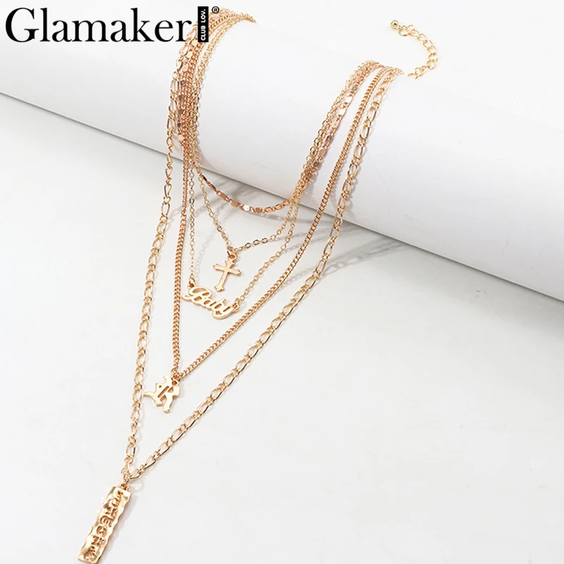 Glamaker Gold vintage charming party accessories Women sexy trendy fine jewelry Female fashion club chain necklace | Украшения и