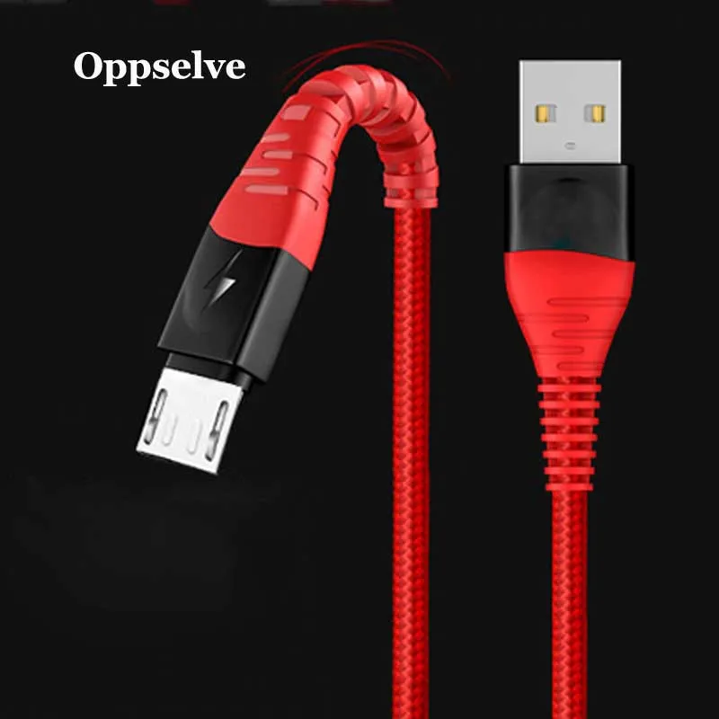Кабель Micro USB Oppselve растягивающийся 1 м 2 быстрая зарядка для Samsung Galaxy S7 edge S6 Xiaomi Redmi