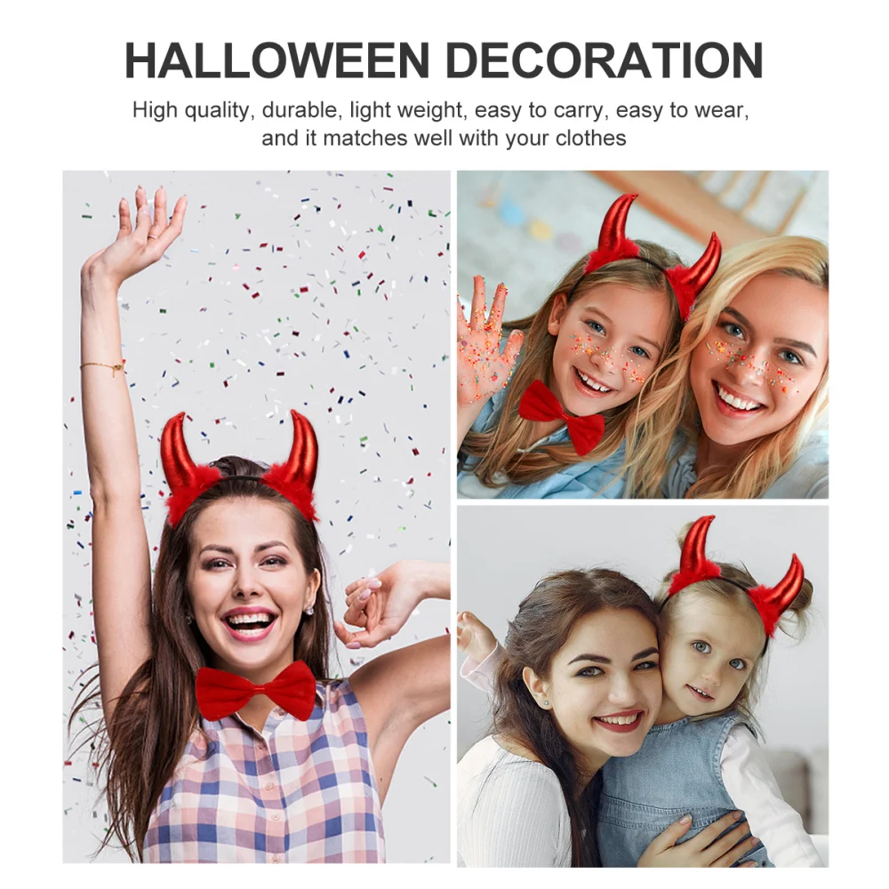 2 Sets Halloween Horn Hair Hoop and Bowknot with Tail Party Costume Set
2 Sets Halloween Horn Hair Hoop and Bowknot with Tail Party Costume Set
