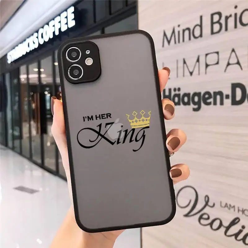 Crown Letter King Queen Phone Cases Matte Transparent for iPhone 7 8 11 12 s mini pro X XS XR MAX Plus cover funda
Crown Letter King Queen Phone Cases Matte Transparent for iPhone 7 8 11 12 s mini pro X XS XR MAX Plus cover funda