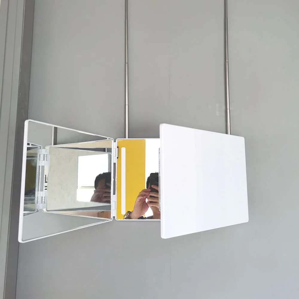 Trifold Cosmetic Mirror with Mini 10X Magnification Mirror Portable Rechargeable LED Mirror for Home Bathroon Bedroom MC889
Trifold Cosmetic Mirror with Mini 10X Magnification Mirror Portable Rechargeable LED Mirror for Home Bathroon Bedroom MC889