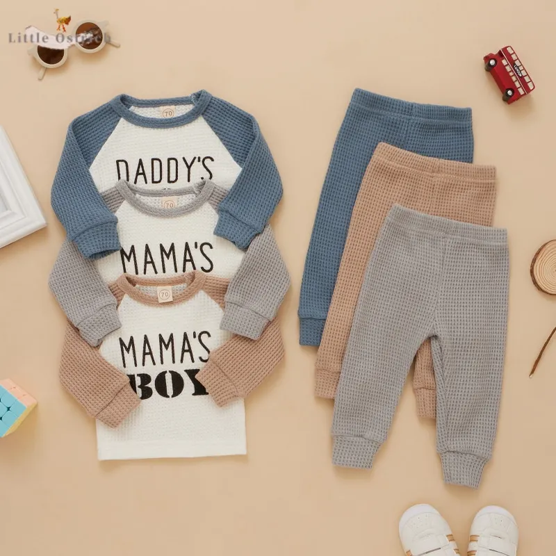 

Newborn Baby Boy Casual Clothes Set Top+Pant Infant Toddler Child Letter Pullover Spring Autumn Round Neck Baby Clothes 12M-3T