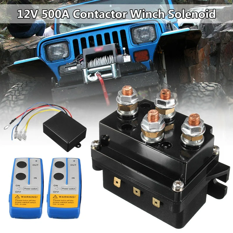 12V 500A Winch Solenoid Relay Contactor+ Wireless Winch Remote Control Kit for Truck Jeep ATV 5500-12000Lbs Winch (500A)
12V 500A Winch Solenoid Relay Contactor+ Wireless Winch Remote Control Kit for Truck Jeep ATV 5500-12000Lbs Winch (500A)