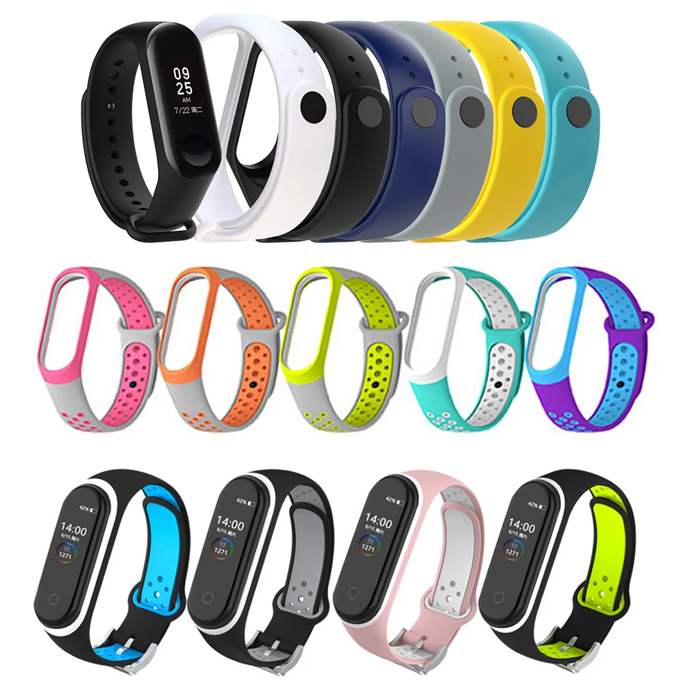 Ремешок для фитнес-браслета Xiaomi Mi Band 3 4 силиконовые сменные ремешки часов |