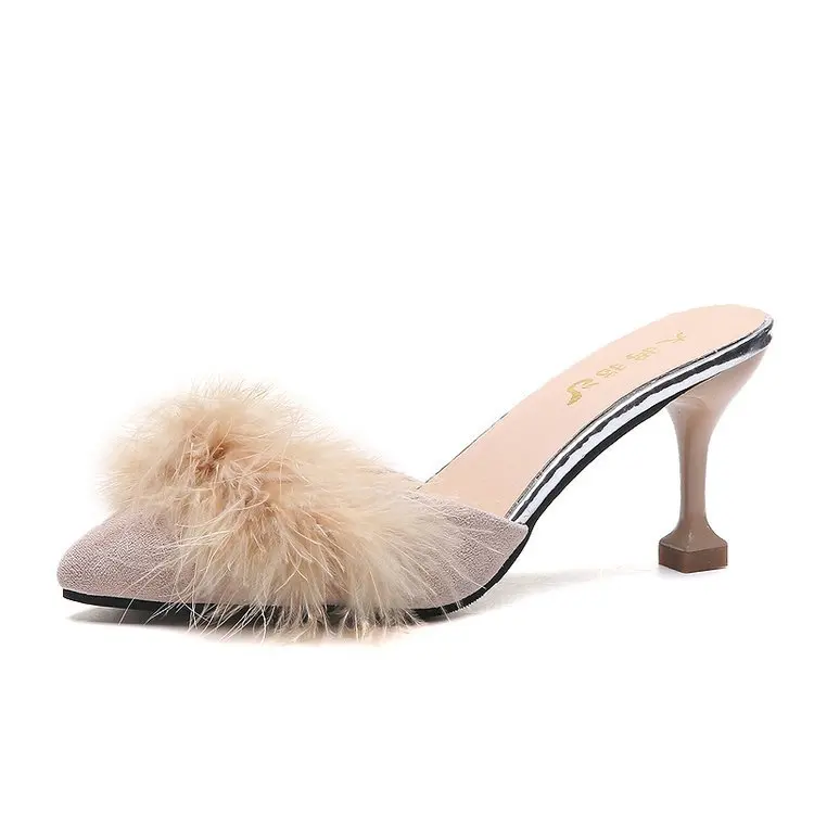 Women Slipper Summer Spring New Pumps Shoes Fashion Flock Wine Glass Heels 8cm High Heels Lady Outside Solid Female Slippers
Women Slipper Summer Spring New Pumps Shoes Fashion Flock Wine Glass Heels 8cm High Heels Lady Outside Solid Female Slippers