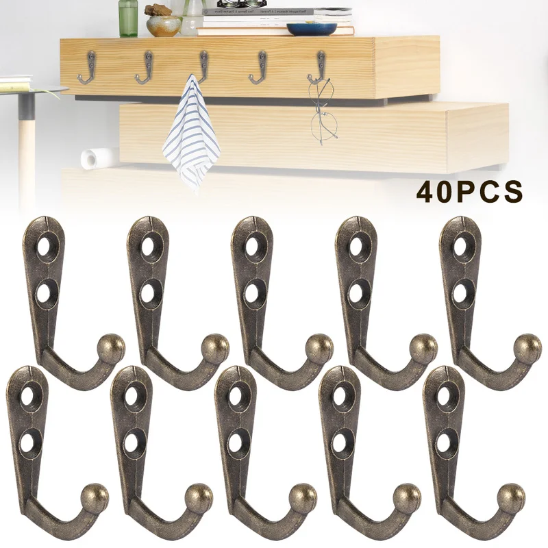 40pcs Single Prong Hook with Screws Classical Wall Mounted Retro Cloth Hanger for Coats Hat Towels Keys Home Save Room Organizer
40pcs Single Prong Hook with Screws Classical Wall Mounted Retro Cloth Hanger for Coats Hat Towels Keys Home Save Room Organizer