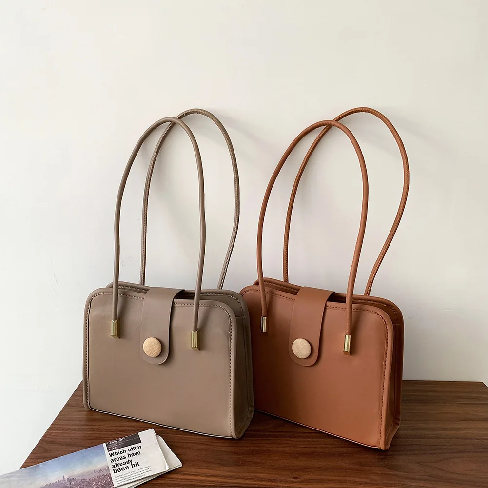 Women Shoulder Bags Vintage Leather Underarm Bag Pure Color Daily Underarm Bags for Shopping Traveling Supplies
Women Shoulder Bags Vintage Leather Underarm Bag Pure Color Daily Underarm Bags for Shopping Traveling Supplies
