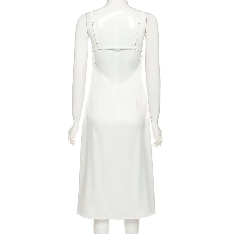 Sleeveless Halter Sexy V-neck Backless Maxi Dress Women fashion slim Summer Holiday Long Split Dresses 
Sleeveless Halter Sexy V-neck Backless Maxi Dress Women fashion slim Summer Holiday Long Split Dresses