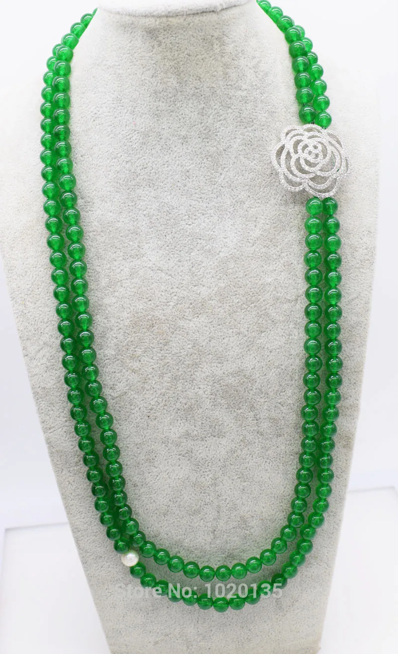 2rows 8mm green jade round and white pearl necklace 26-28inch wholesale beads nature gift discount
2rows 8mm green jade round and white pearl necklace 26-28inch wholesale beads nature gift discount