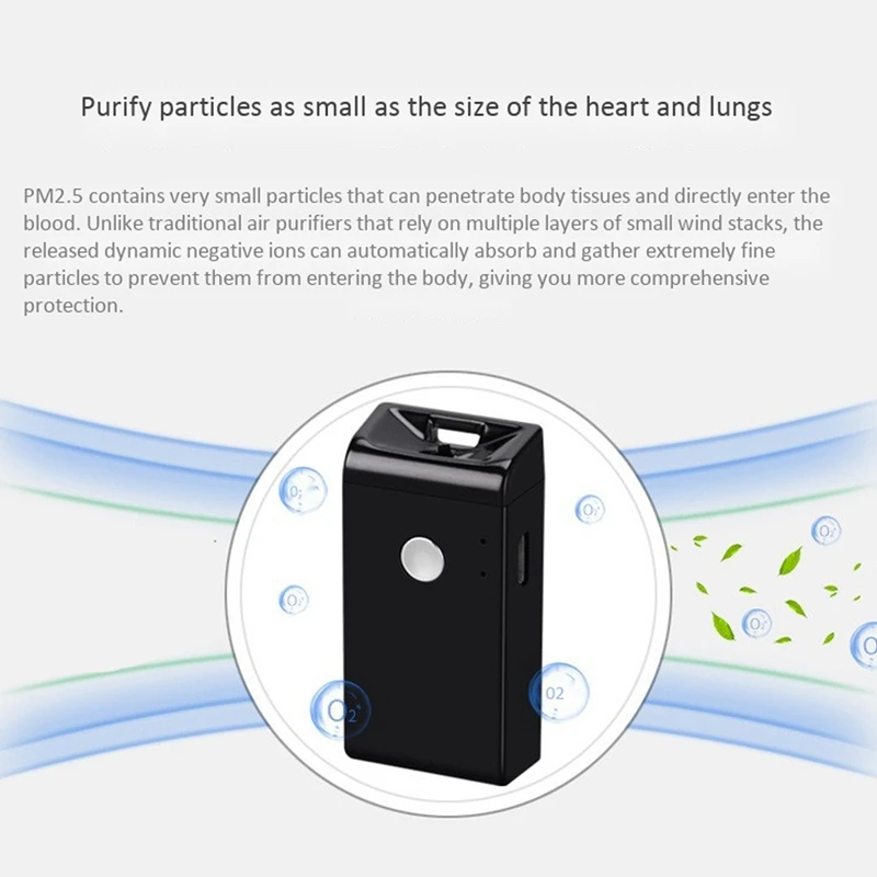 2 Pcs Personal Mini Portable Necklace Air Purifier/Negative Ion Mute Purifier Suitable for School Children&Adults
2 Pcs Personal Mini Portable Necklace Air Purifier/Negative Ion Mute Purifier Suitable for School Children&Adults