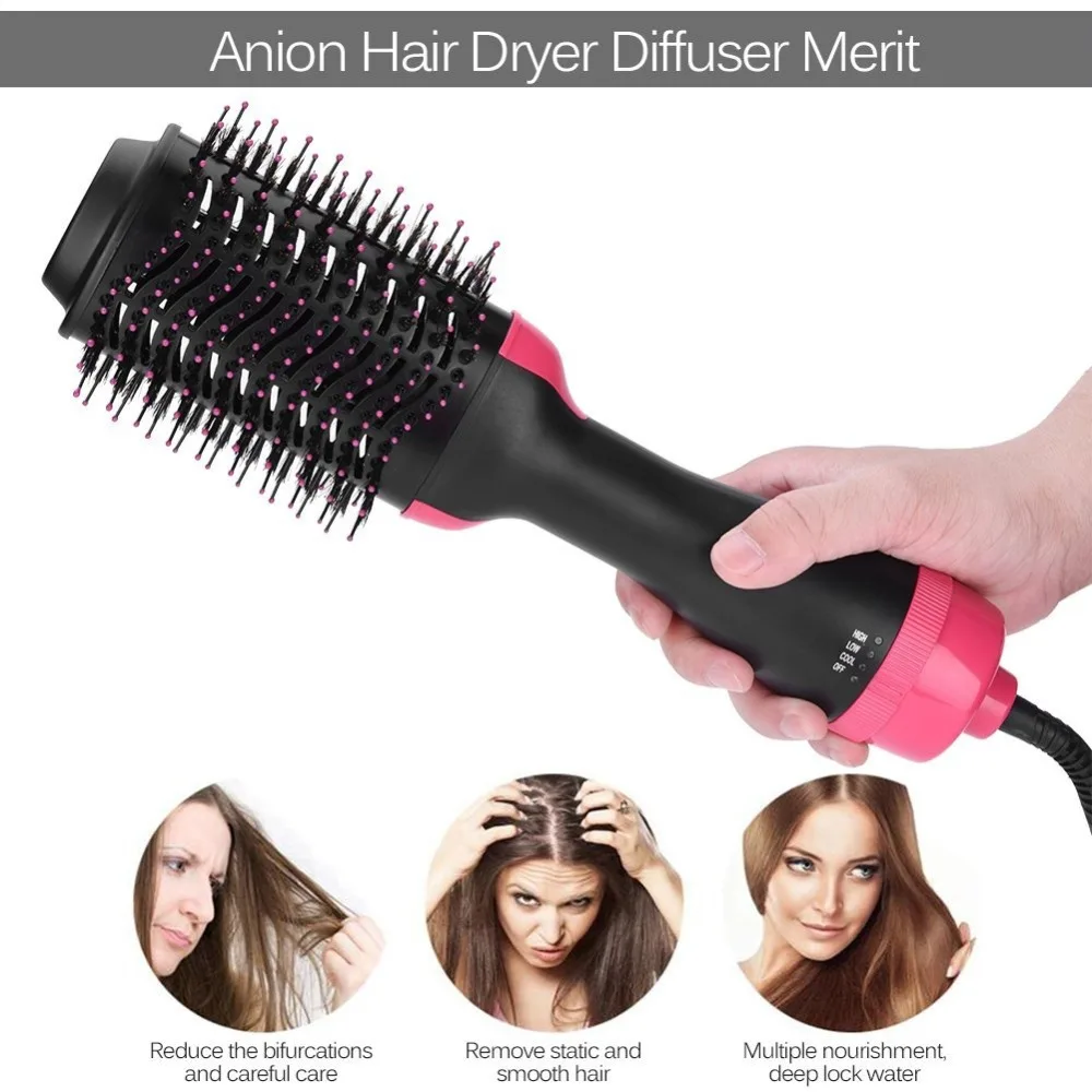 Professional 2 IN 1 One Step Hair Dryer Hot Air Brush Hair Straightener Comb Curling Iron Hair Waver Curler Styling Tools 30 
Professional 2 IN 1 One Step Hair Dryer Hot Air Brush Hair Straightener Comb Curling Iron Hair Waver Curler Styling Tools 30