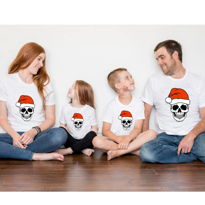 Funny Skull Skeleton Printed Merry Christmas Family Matching Clothes Festival T Shirt for Daddy Mommy and Me Outfits T-shirts
Funny Skull Skeleton Printed Merry Christmas Family Matching Clothes Festival T Shirt for Daddy Mommy and Me Outfits T-shirts