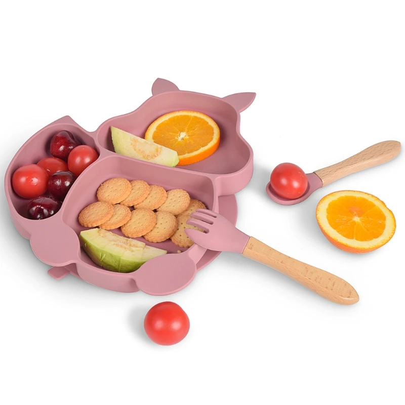 Nordic BPA Free Silicone Non-slip Squirrel Shape Sucker Training Plate Bowl Baby Shower Gift Fork Spoon Feeding Set DXAD
Nordic BPA Free Silicone Non-slip Squirrel Shape Sucker Training Plate Bowl Baby Shower Gift Fork Spoon Feeding Set DXAD