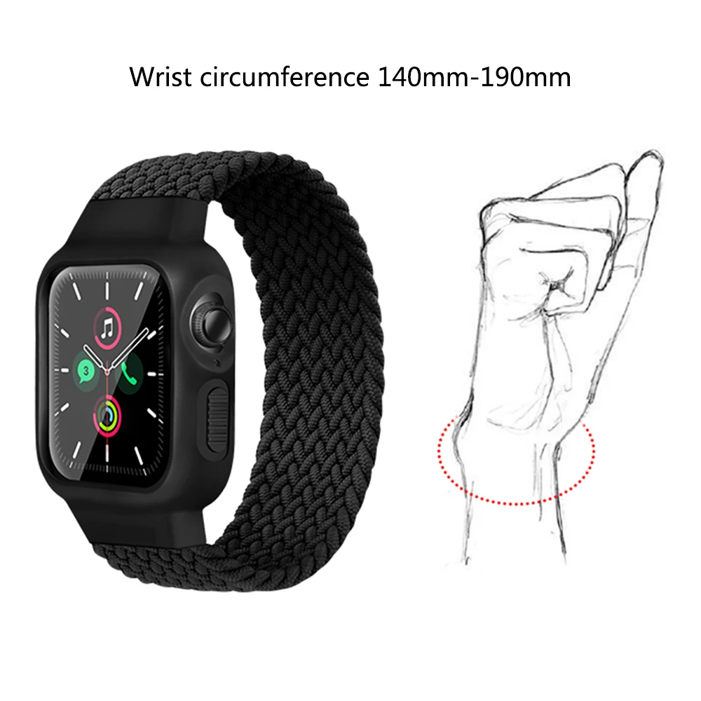 New Nylon Silicone Material Single Ring Strap for Apple Watch 5 44MM Replaceable Bracelet Sports Wristband for Iwatch 6 5 4 3 21
New Nylon Silicone Material Single Ring Strap for Apple Watch 5 44MM Replaceable Bracelet Sports Wristband for Iwatch 6 5 4 3 21