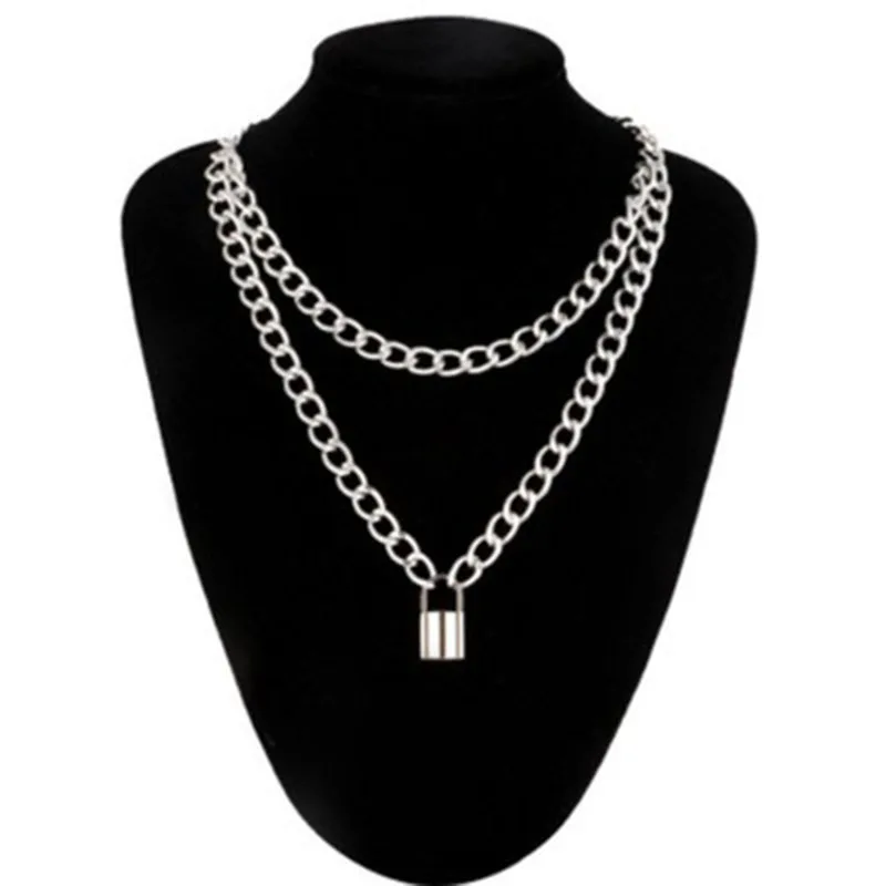 Layered punk chain key necklace lock pendant necklace women men choker metal padlock chains goth jewelry aesthetic accessory
Layered punk chain key necklace lock pendant necklace women men choker metal padlock chains goth jewelry aesthetic accessory