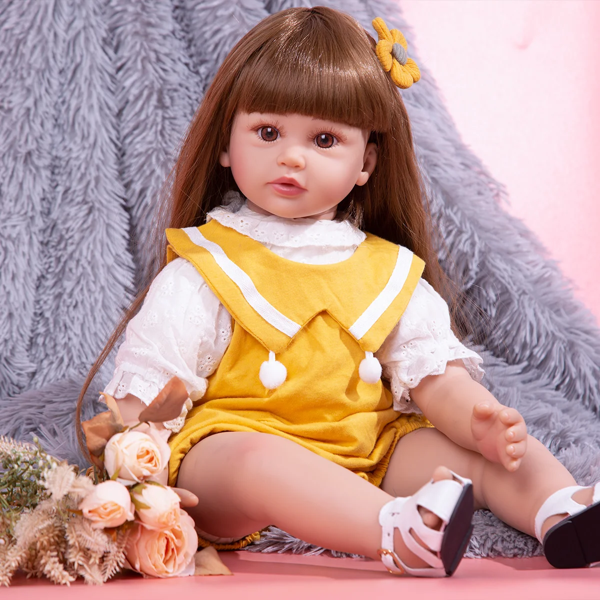 Realistic 60 CM Reborn Baby Dolls Cloth Stuffed Body реборн девочка Lifelike Princess Bebe Reborn Doll Toy Kids Playmate Gifts
Realistic 60 CM Reborn Baby Dolls Cloth Stuffed Body реборн девочка Lifelike Princess Bebe Reborn Doll Toy Kids Playmate Gifts