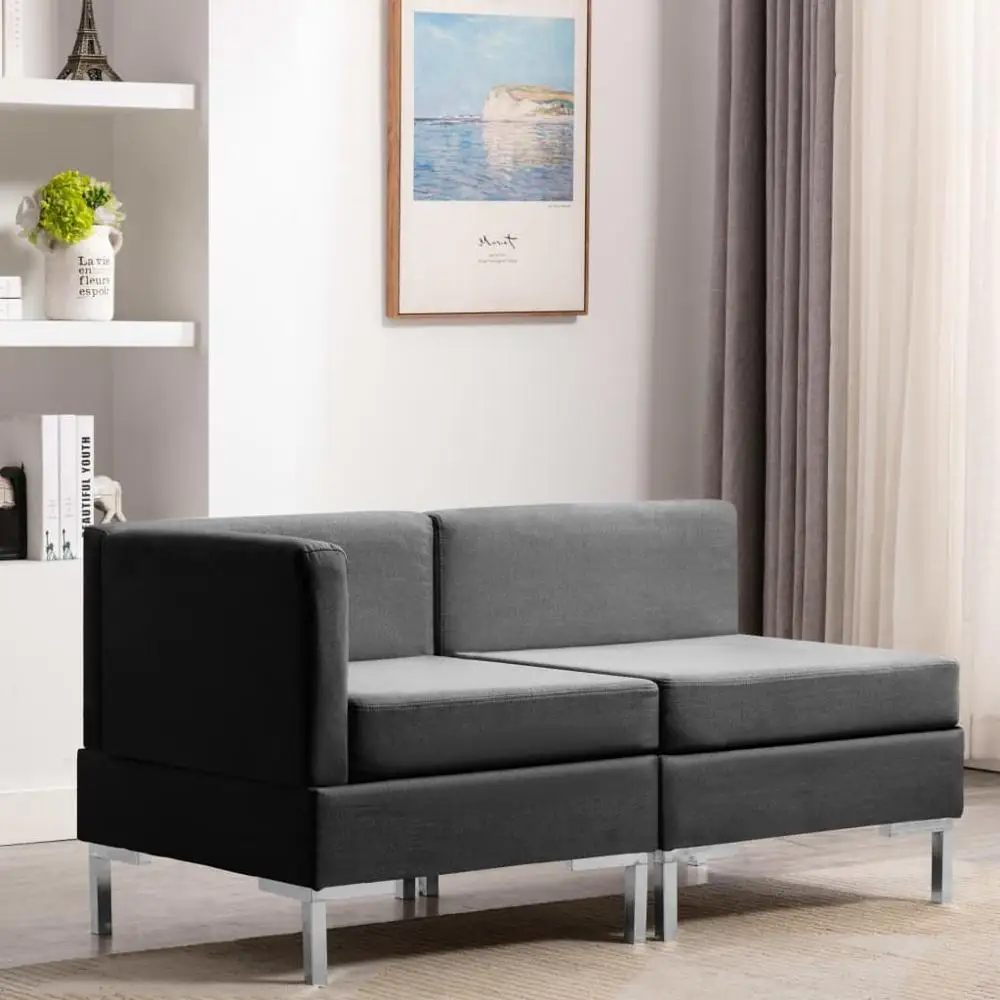 Фото Современный секционный центральный диван набор из двух предметов со съемными