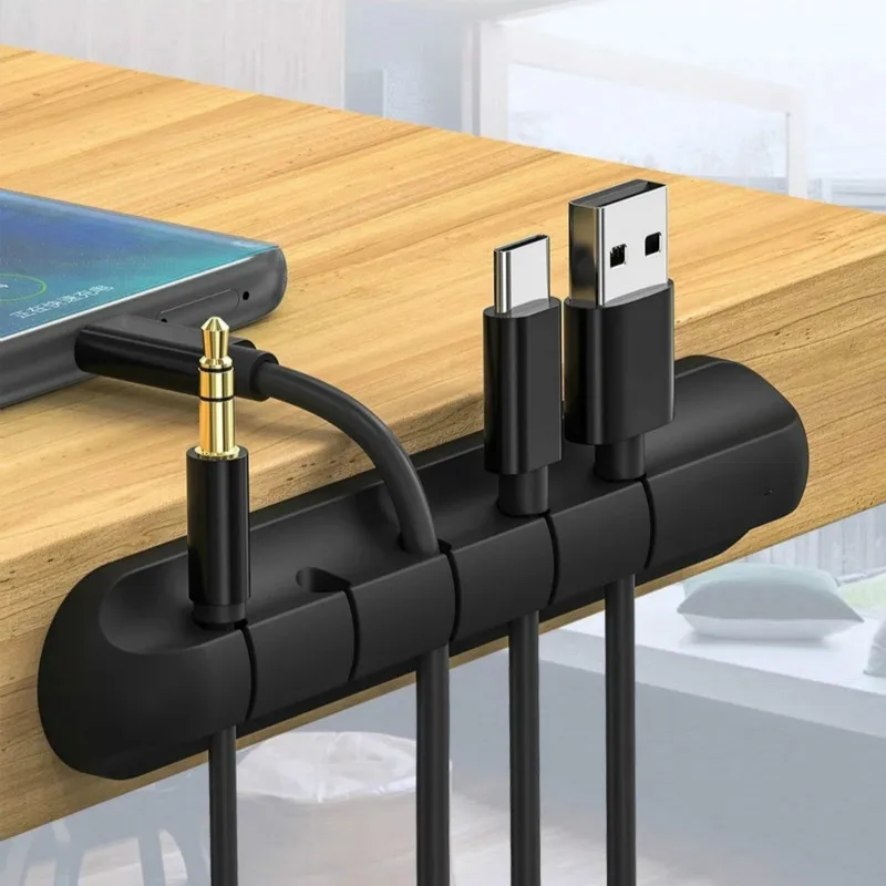 Cable Holder Silicone Cable Organizer Flexible USB Winder Management Clips Holder For Mouse Keyboard Earphone Headset
Cable Holder Silicone Cable Organizer Flexible USB Winder Management Clips Holder For Mouse Keyboard Earphone Headset