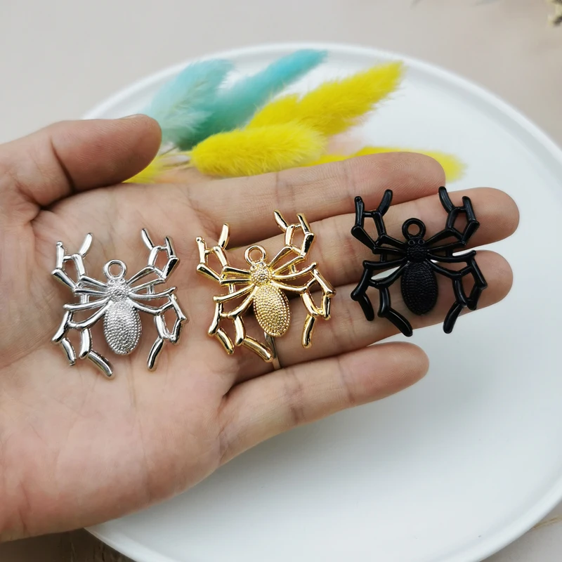 10pcs/pack Halloween Series Big Spider Charms Black/White K/Gold Color Metal Earrings Pendants Fit DIY Jewelry Making Accessory
10pcs/pack Halloween Series Big Spider Charms Black/White K/Gold Color Metal Earrings Pendants Fit DIY Jewelry Making Accessory