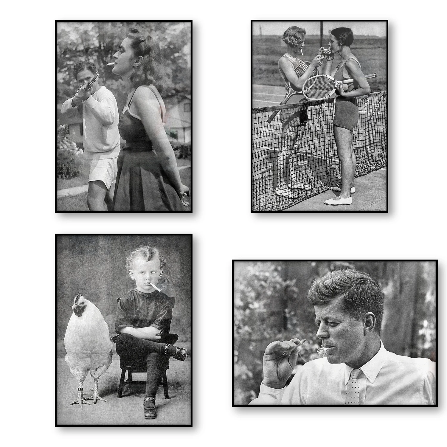 Vintage Poster Photo Print Tennis Women Smoking Cigarettes Chicken Rooster Boy Smoking Poster John F Kennedy Cigar Weird Antique
Vintage Poster Photo Print Tennis Women Smoking Cigarettes Chicken Rooster Boy Smoking Poster John F Kennedy Cigar Weird Antique
