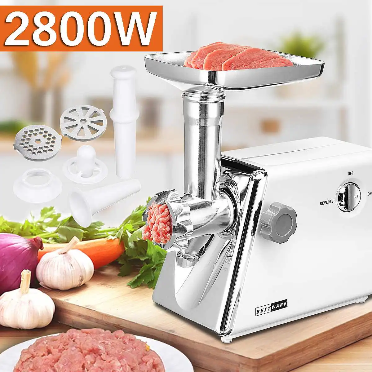 220V-240V 2800W Multifunction Electric Meat Grinder Sausage Machine Mincer Kitchen Tool Three Grinding Plates Anti-skid Base
220V-240V 2800W Multifunction Electric Meat Grinder Sausage Machine Mincer Kitchen Tool Three Grinding Plates Anti-skid Base