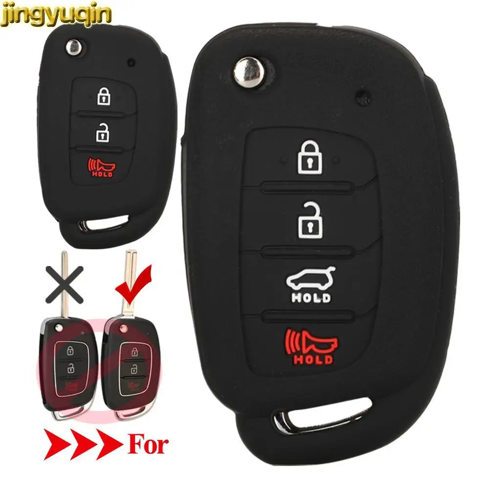 Jingyuqin 15 шт. силиконовый чехол для автомобильного ключа Hyundai ix25 ix35 ix40 Elantra MISTRA Santa