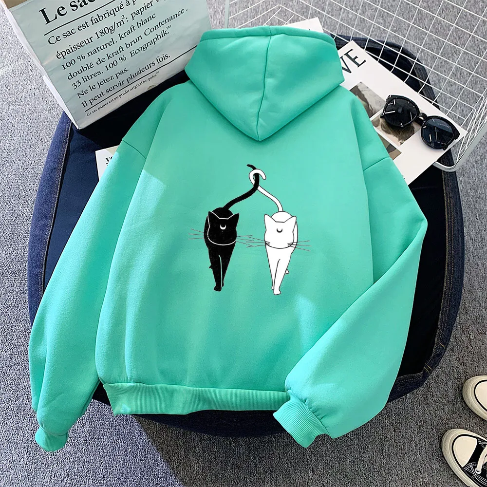 Womens Fleece Hooded Cat Cartoon Graphic Sweatshirt for Girls Thicken Warm Loose Female Hoodie Autumn Students Harajuku Tops
Womens Fleece Hooded Cat Cartoon Graphic Sweatshirt for Girls Thicken Warm Loose Female Hoodie Autumn Students Harajuku Tops