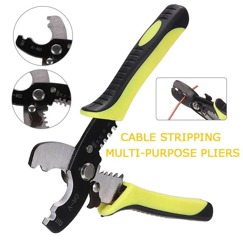 1pc 14 12 10 8 Adjustable Hand Pliers Cutter Automatic Cable Wire Stripper Manual Crimping Tool Multi-function Home Repair Tools 
1pc 14 12 10 8 Adjustable Hand Pliers Cutter Automatic Cable Wire Stripper Manual Crimping Tool Multi-function Home Repair Tools