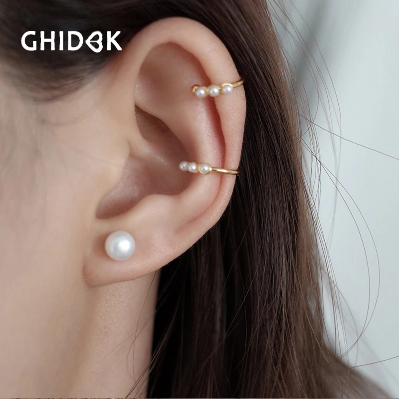 GHIDBK Minimalist Three Pearls Ear Clip on Earrings for Women Delicate Adjustable Ring Earrings No Piercing Earring Wholesale
GHIDBK Minimalist Three Pearls Ear Clip on Earrings for Women Delicate Adjustable Ring Earrings No Piercing Earring Wholesale