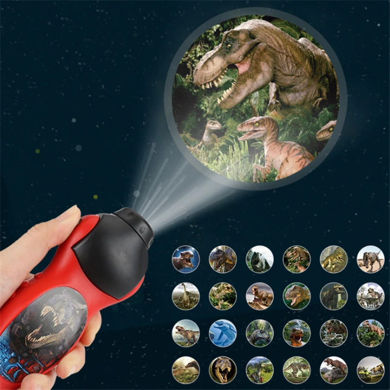 Фото Динозавр Акула проектор фонарик история сна раннее образование модель детские