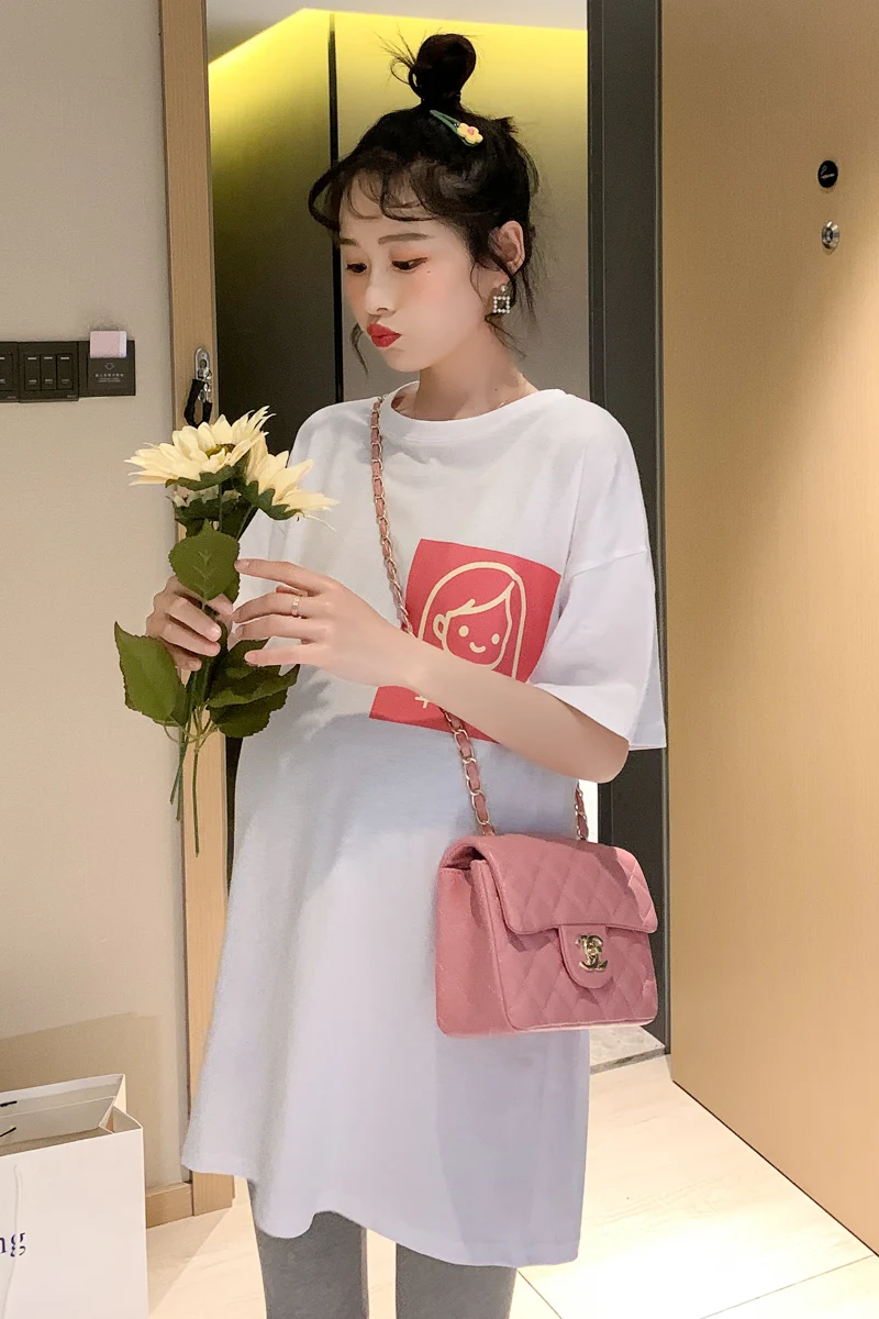 8227# Summer Thin Cartoon Printed Cotton Maternity Tees Chic Ins Casual Loose T Shirt Clothes for Pregnant Women Pregnancy Tops 
8227# Summer Thin Cartoon Printed Cotton Maternity Tees Chic Ins Casual Loose T Shirt Clothes for Pregnant Women Pregnancy Tops