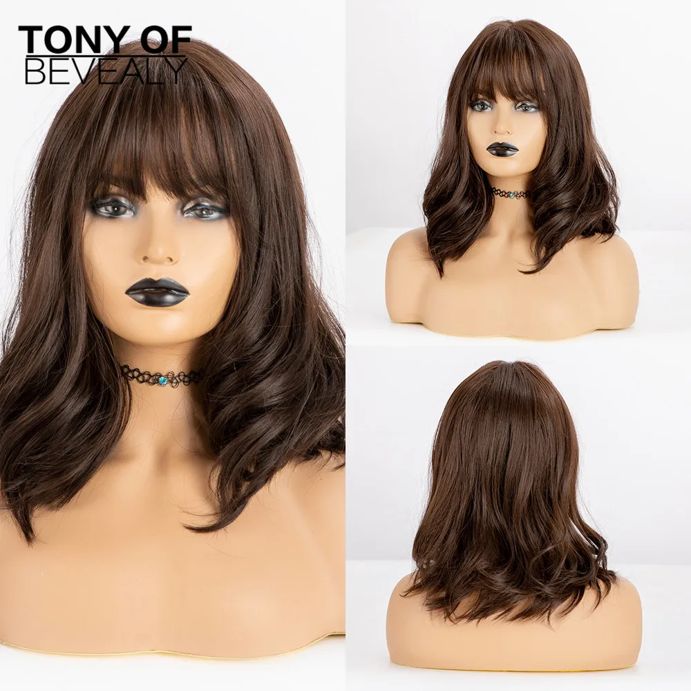 Medium Length Wavy Wigs with Bangs Heat Resistant Synthetic Wigs for Women Brown Lolita Cosplay Female Daily False Hair
Medium Length Wavy Wigs with Bangs Heat Resistant Synthetic Wigs for Women Brown Lolita Cosplay Female Daily False Hair
