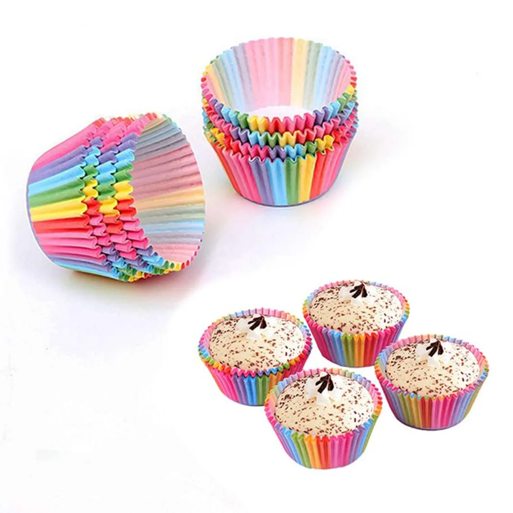 100Pcs Rainbow Cupcake Paper Cups Cupcake Liner Baking Muffin Box Cup Case Party Tray Cake Decorating Tools Birthday Party Decor
100Pcs Rainbow Cupcake Paper Cups Cupcake Liner Baking Muffin Box Cup Case Party Tray Cake Decorating Tools Birthday Party Decor
