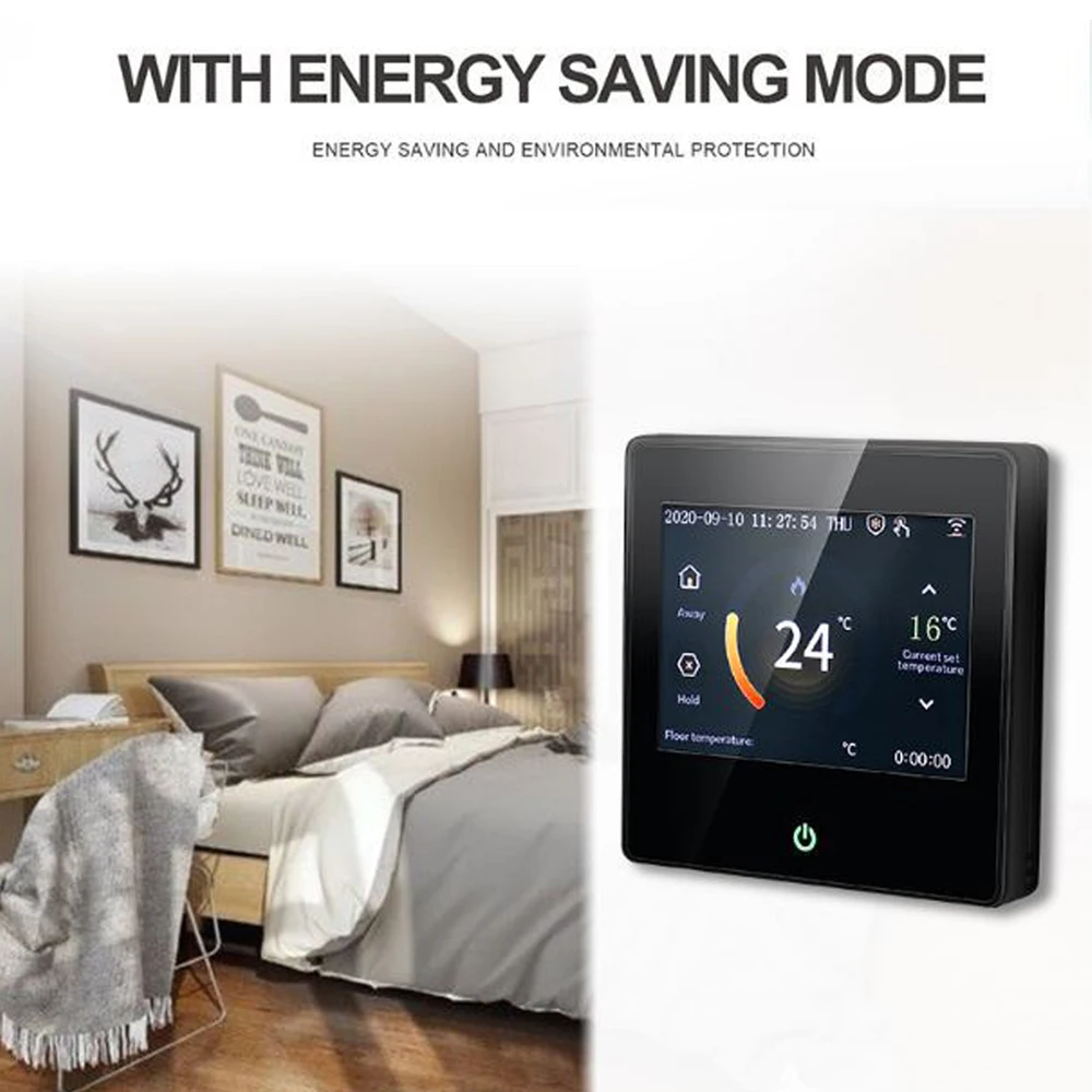 Tuya WiFi Smart Thermostat Electric Floor Heating Wall Hanging Boiler Home LCD Touch Temperature Remote Control for Alexa
Tuya WiFi Smart Thermostat Electric Floor Heating Wall Hanging Boiler Home LCD Touch Temperature Remote Control for Alexa