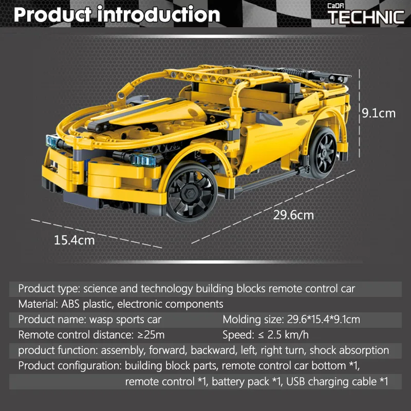Cada High-Tech Bumblebee Model Car Compatible With Lepinblocks Building Bricks Educational Toys Birthdays Gifts For Boy
Cada High-Tech Bumblebee Model Car Compatible With Lepinblocks Building Bricks Educational Toys Birthdays Gifts For Boy