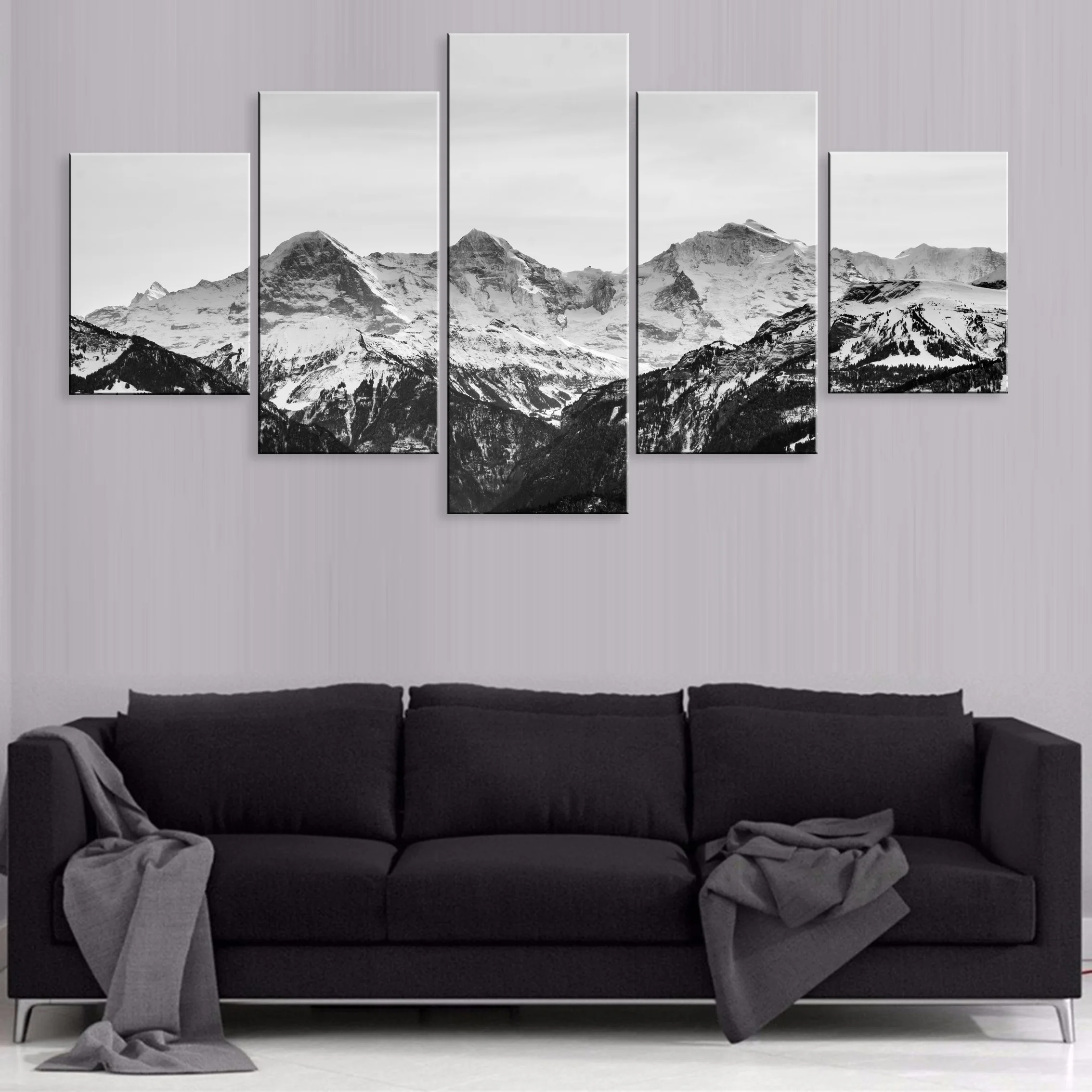 Hd Printed Decoration Modern 5 Pieces Artwork Modular Poster Painting Canvas For Room Home Framework Alps Mountain Landscape
Hd Printed Decoration Modern 5 Pieces Artwork Modular Poster Painting Canvas For Room Home Framework Alps Mountain Landscape
