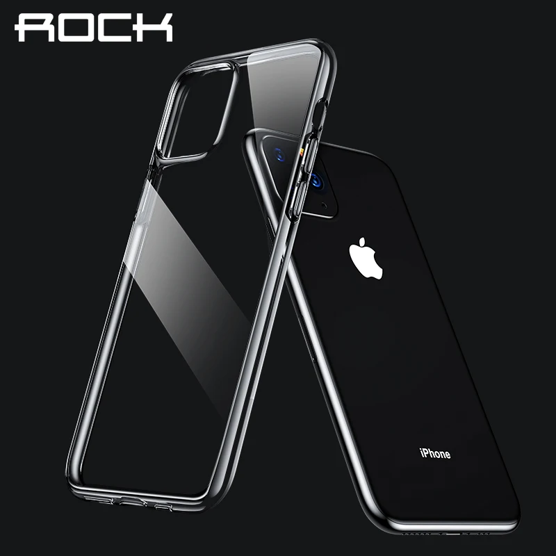 ROCK для iPhone 11 6 1 "чехол телефона натуральный прозрачный мягкий TPU Тонкий чехол Pro