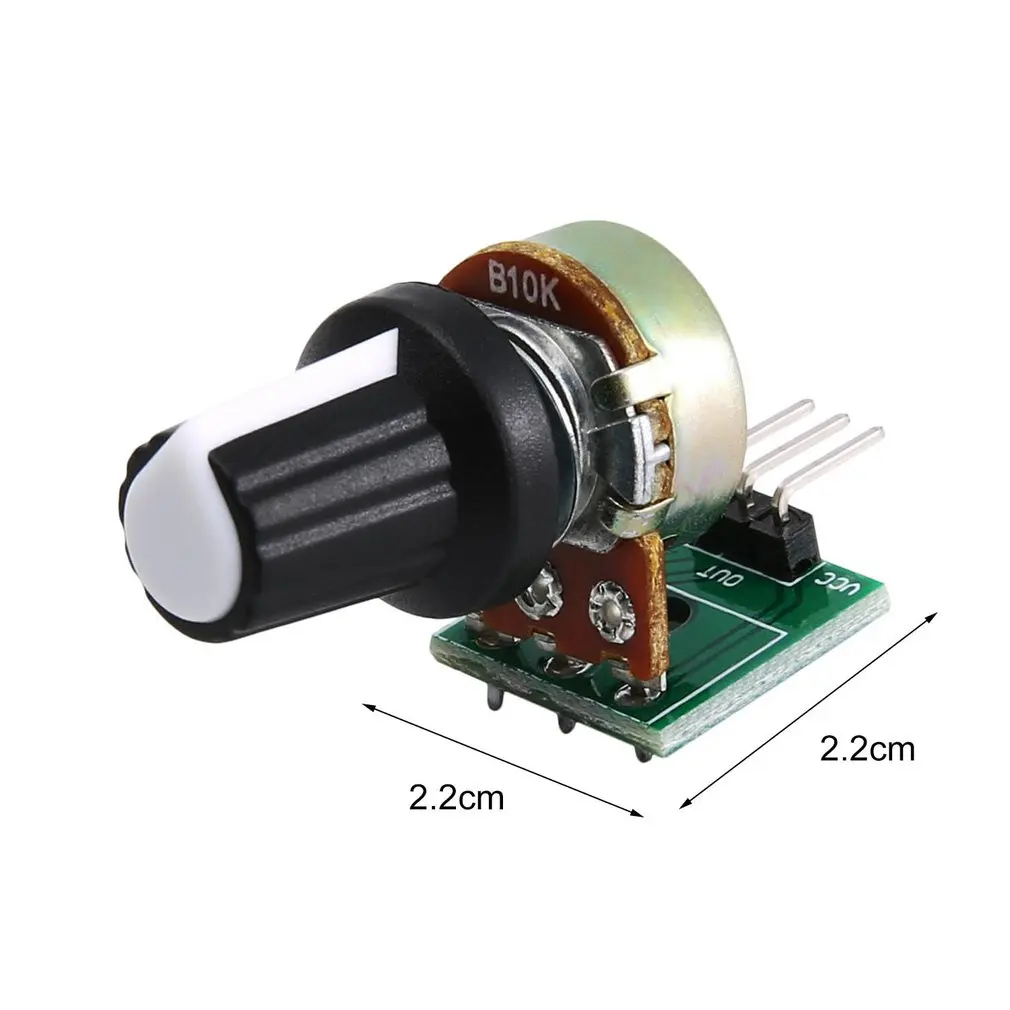 10K Ohm Potentiometer Module Resistor Module 3 Pin Linear Taper Rotary Potentiometer Module for Arduino with Cap
10K Ohm Potentiometer Module Resistor Module 3 Pin Linear Taper Rotary Potentiometer Module for Arduino with Cap